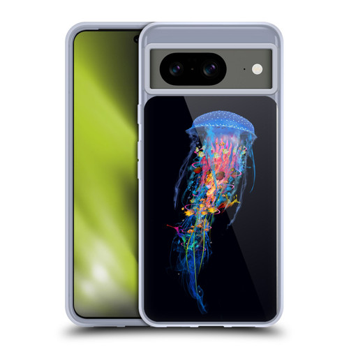 Dave Loblaw Sea Blue Jellyfish Soft Gel Case for Google Pixel 8
