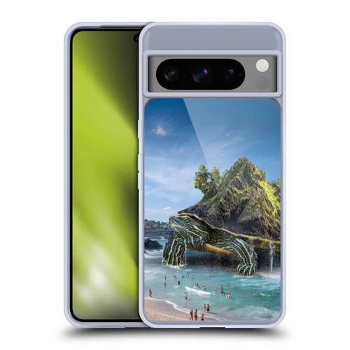 Dave Loblaw Sea Turtle Beach Day Soft Gel Case for Google Pixel 8 Pro