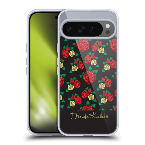 Frida Kahlo Roses Pattern Soft Gel Case for Google Pixel 9 Pro XL