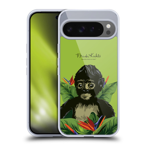 Frida Kahlo Tropical Monkey Soft Gel Case for Google Pixel 9 Pro XL