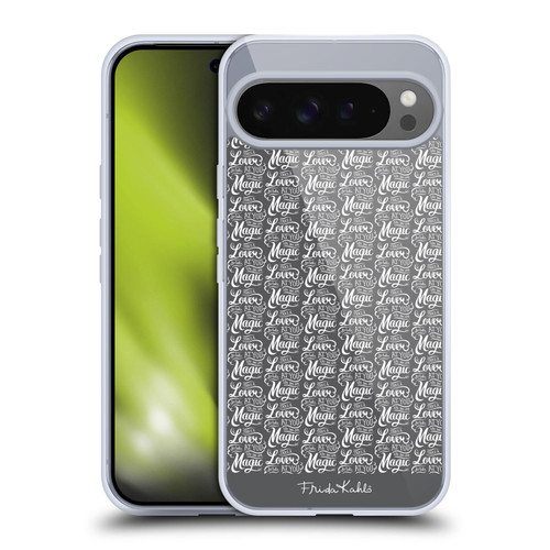 Frida Kahlo Typography Lover Grey Soft Gel Case for Google Pixel 9 Pro XL