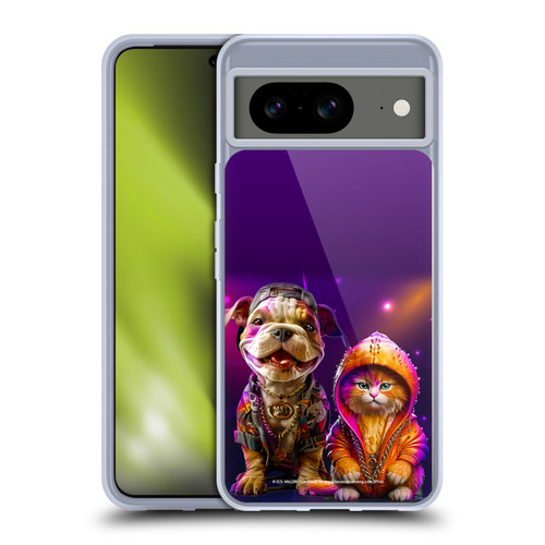 D.S. Valori Kitty And Puppy Hip Hop Pals Soft Gel Case for Google Pixel 8