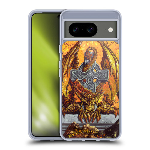 Ed Beard Jr Dragons Celtic Autumn Cross Soft Gel Case for Google Pixel 8