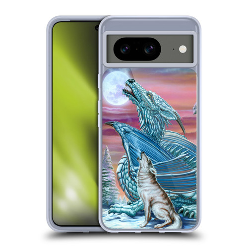 Ed Beard Jr Dragons Moon Song Wolf Moon Soft Gel Case for Google Pixel 8