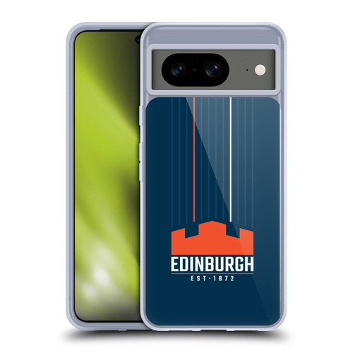 Edinburgh Rugby Logo Art Vertical Stripes Soft Gel Case for Google Pixel 8
