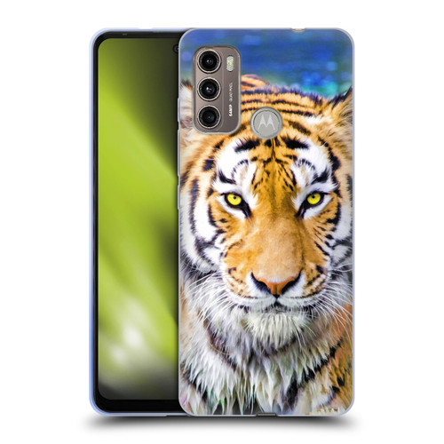 Aimee Stewart Animals Tiger and Lily Soft Gel Case for Motorola Moto G60 / Moto G40 Fusion