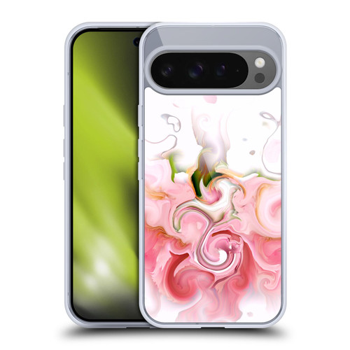 Haroulita Liquid Marble Blush Soft Gel Case for Google Pixel 9 Pro XL