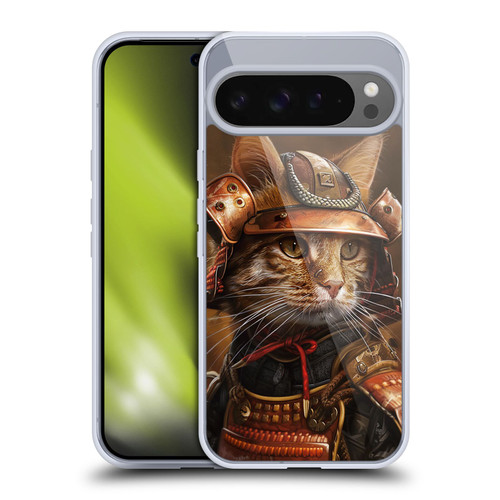 Haroulita Mix Art Animals Samurai Cat Soft Gel Case for Google Pixel 9 Pro XL