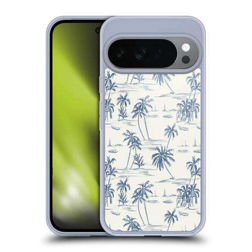 Anis Illustration Mix Pattern Blue Beach Bold Soft Gel Case for Google Pixel 10