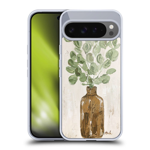 Haley Bush Floral Painting Brown Bottle Eucalyptus Soft Gel Case for Google Pixel 9 Pro XL