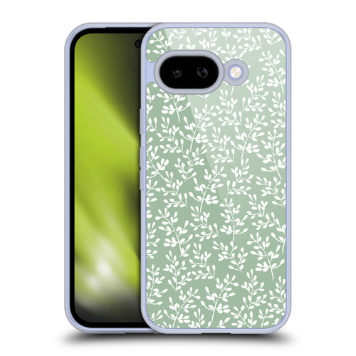 Anis Illustration Mix Pattern Tiny Leaves Green Soft Gel Case for Google Pixel 9A