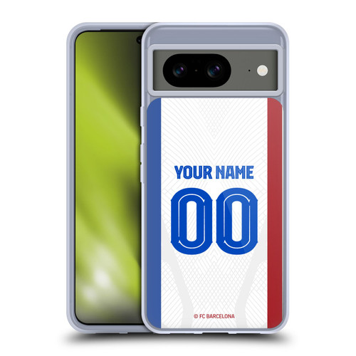 Custom Customised Personalised FC Barcelona 2023/24 Kit Away Soft Gel Case for Google Pixel 8