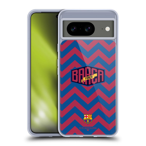 FC Barcelona Forca Barca Zigzag Soft Gel Case for Google Pixel 8