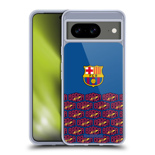 FC Barcelona Forca Barca Logo And Pattern Soft Gel Case for Google Pixel 8