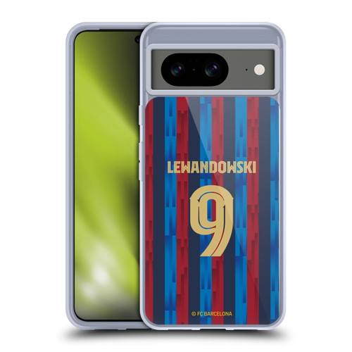 FC Barcelona 2022/23 Players Home Kit Robert Lewandowski Soft Gel Case for Google Pixel 8