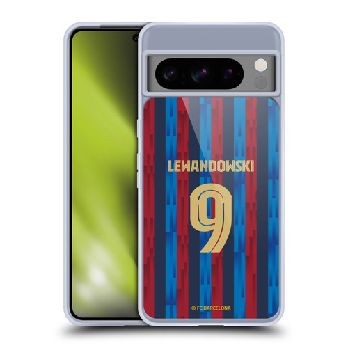 FC Barcelona 2022/23 Players Home Kit Robert Lewandowski Soft Gel Case for Google Pixel 8 Pro