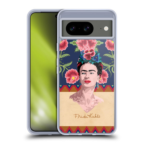 Frida Kahlo Portrait Red Soft Gel Case for Google Pixel 8