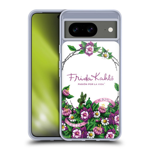 Frida Kahlo Purple Florals Bunch Soft Gel Case for Google Pixel 8
