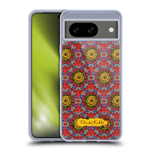 Frida Kahlo Red Florals Mandala Soft Gel Case for Google Pixel 8