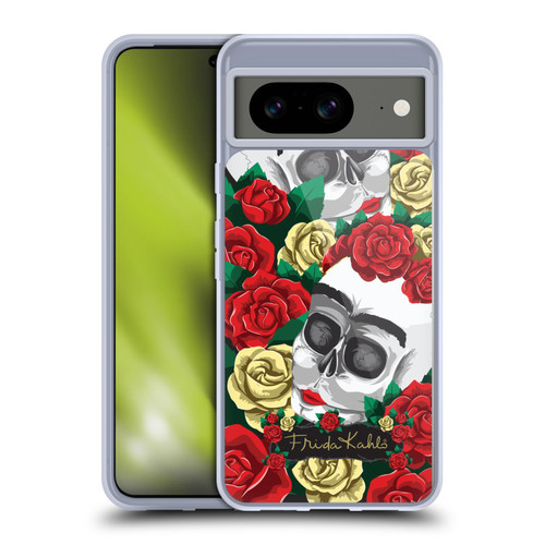 Frida Kahlo Roses Pair Skull Soft Gel Case for Google Pixel 8