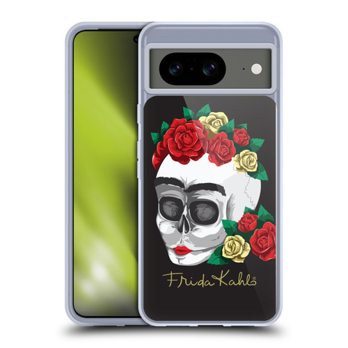 Frida Kahlo Roses Skull Soft Gel Case for Google Pixel 8