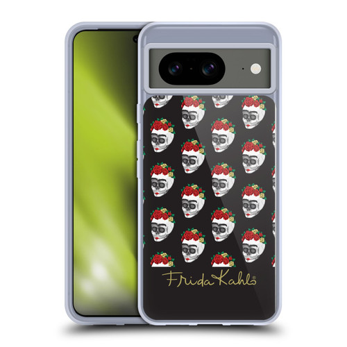 Frida Kahlo Roses Skull Pattern Soft Gel Case for Google Pixel 8