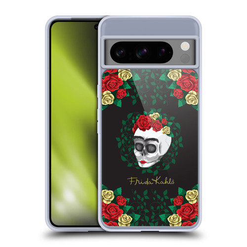 Frida Kahlo Roses Skull Bloom Soft Gel Case for Google Pixel 8 Pro