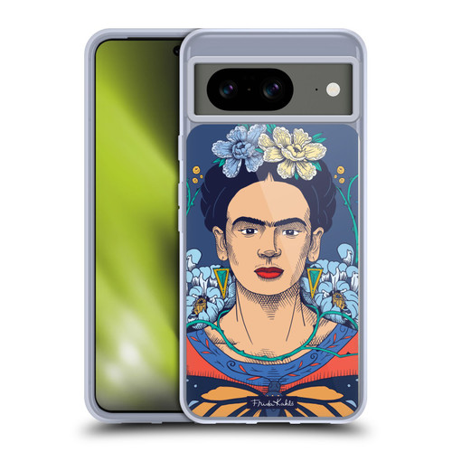 Frida Kahlo Sketch Floral Soft Gel Case for Google Pixel 8