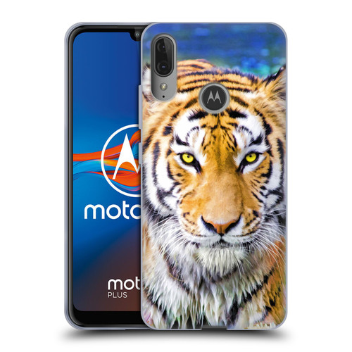 Aimee Stewart Animals Tiger and Lily Soft Gel Case for Motorola Moto E6 Plus