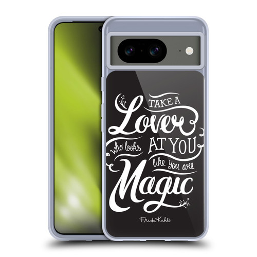 Frida Kahlo Typography Lover Black Soft Gel Case for Google Pixel 8