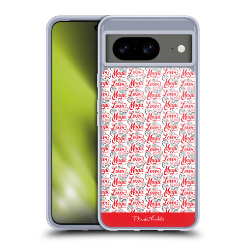 Frida Kahlo Typography Lover Red Soft Gel Case for Google Pixel 8