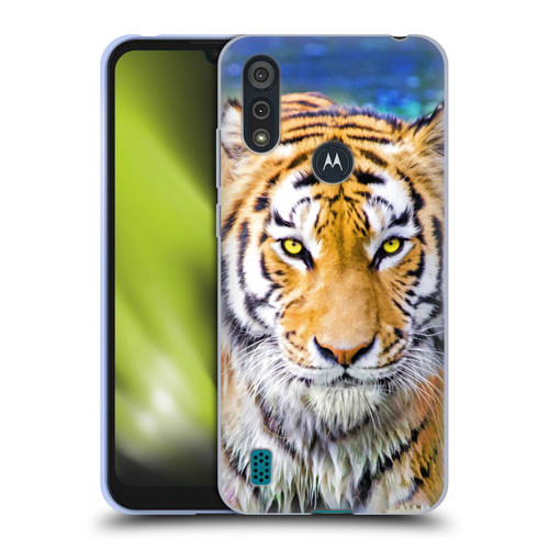 Aimee Stewart Animals Tiger and Lily Soft Gel Case for Motorola Moto E6s (2020)