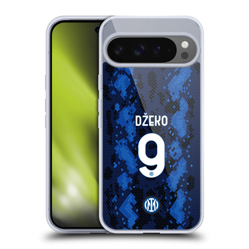 Fc Internazionale Milano 2021/22 Players Home Kit Edin Dzeko Soft Gel Case for Google Pixel 9 Pro XL
