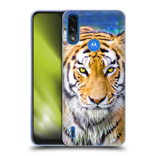 Aimee Stewart Animals Tiger and Lily Soft Gel Case for Motorola Moto E7 Power / Moto E7i Power