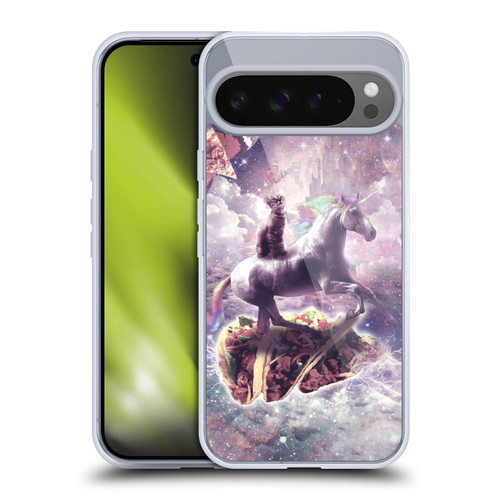 Random Galaxy Space Cat Dreamy Unicorn & Tacos Soft Gel Case for Google Pixel 9 Pro XL