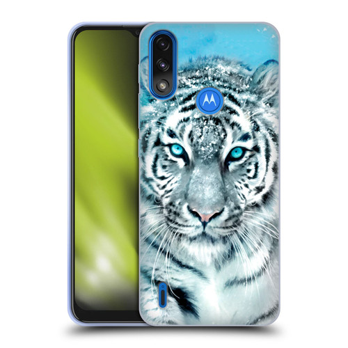 Aimee Stewart Animals White Tiger Soft Gel Case for Motorola Moto E7 Power / Moto E7i Power