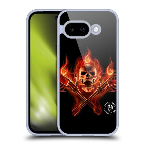 Anne Stokes Fire Tribal Hell Skull Soft Gel Case for Google Pixel 9A