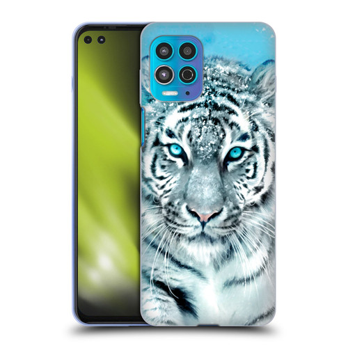 Aimee Stewart Animals White Tiger Soft Gel Case for Motorola Moto G100