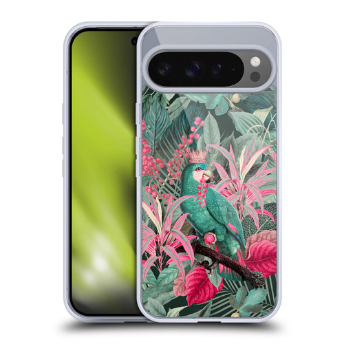 LebensArt Birds And Floral Parrot King Soft Gel Case for Google Pixel 9 Pro XL