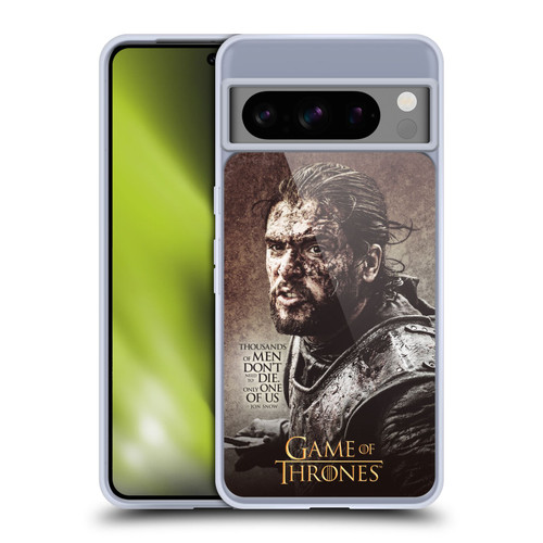 HBO Game of Thrones Character Quotes Jon Snow Soft Gel Case for Google Pixel 8 Pro