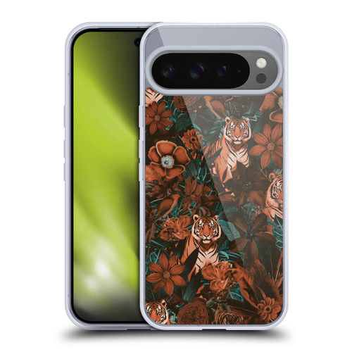 LebensArt Jungle Plants And Animals Fancy Opulence Tiger Soft Gel Case for Google Pixel 9 Pro XL
