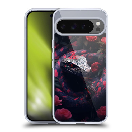 LebensArt Jungle Plants And Animals Snake Red Soft Gel Case for Google Pixel 9 Pro XL