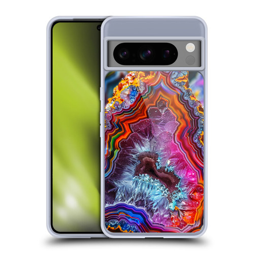 Haroulita Agates Colorful Soft Gel Case for Google Pixel 8 Pro