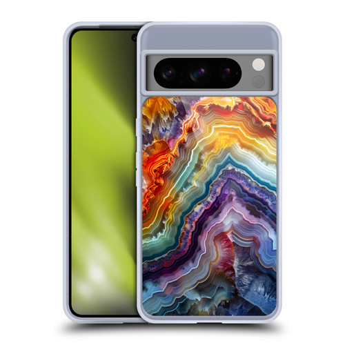 Haroulita Agates Stripes Soft Gel Case for Google Pixel 8 Pro