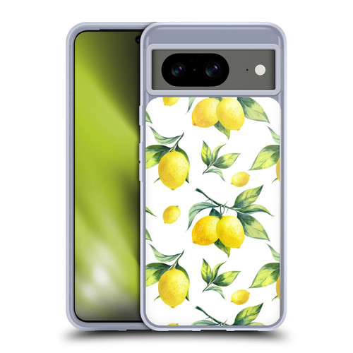 Haroulita Fruits White Lemons Soft Gel Case for Google Pixel 8
