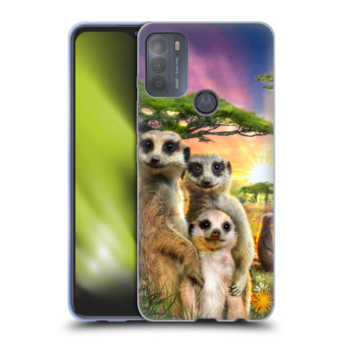 Aimee Stewart Animals Meerkats Soft Gel Case for Motorola Moto G50