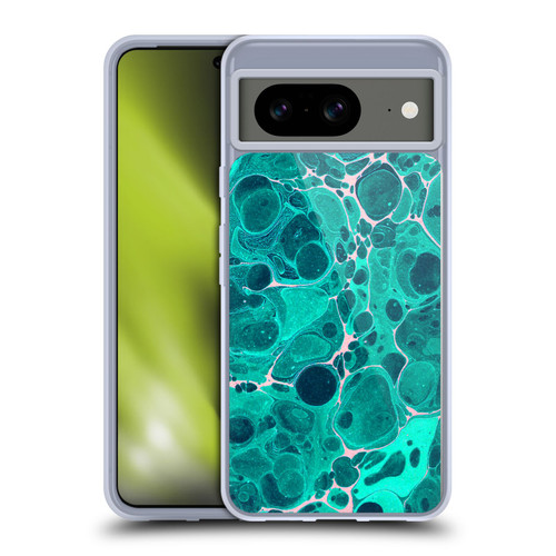 Haroulita Marble Teal Bubbles Soft Gel Case for Google Pixel 8