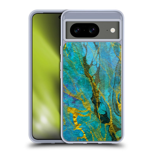 Haroulita Marble Yellow Teal Soft Gel Case for Google Pixel 8