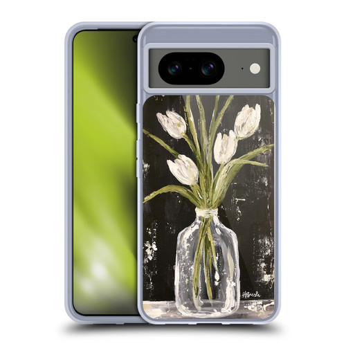 Haley Bush Floral Painting White Tulips In Glass Jar Soft Gel Case for Google Pixel 8
