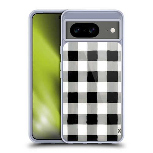 Haley Bush Pattern Painting Buffalo Check Black Soft Gel Case for Google Pixel 8
